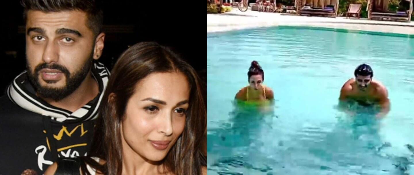 अर्जुन कपूर ने गर्लफ्रेंड मलाइका अरोड़ा के साथ पूल में किया वर्कआउट, वायरल हुआ Video