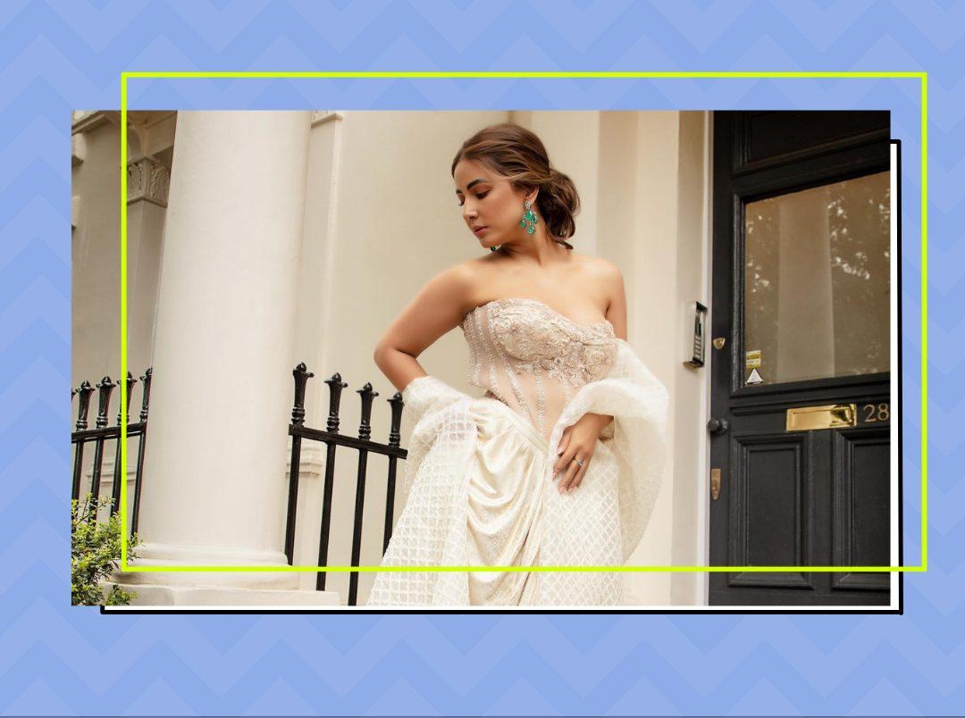 हिना खान लंदन की सड़कों पर बैकलेस कॉरसेट ड्रेस में आईं नजर, आप भी देखें ये शानदार Pics
