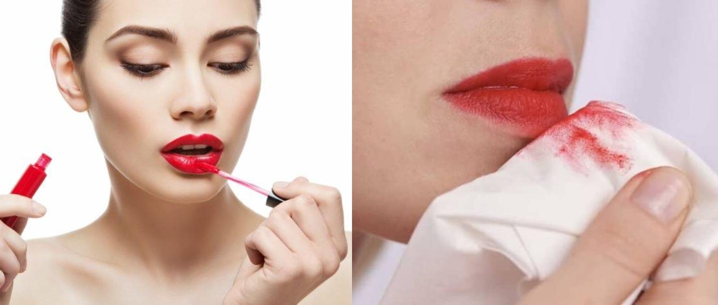 लिक्विड लिपस्टिक रिमूव करने के टिप्स, Easy Ways To Remove Liquid Lipstick