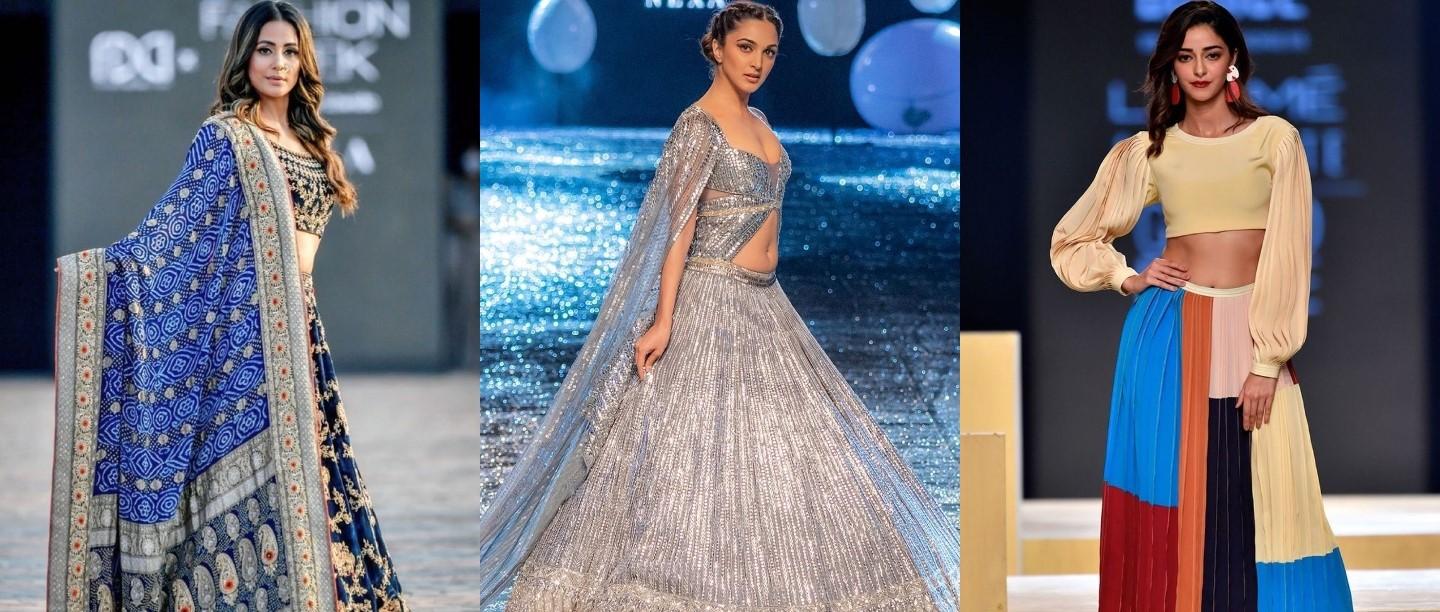 Lakme fashion week celebrities stunning looks, Show Stoppers, Hina Khan, Ananya Panday