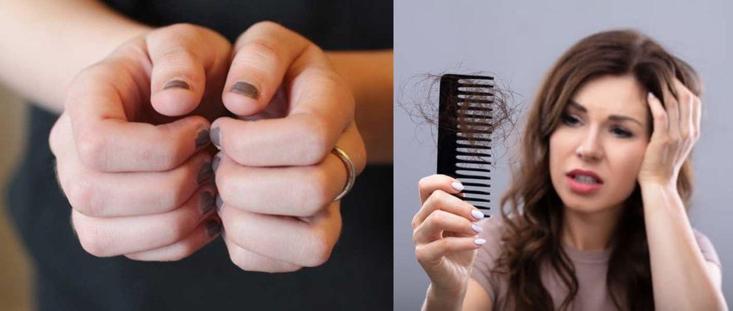नाखून रगड़ने से बालों का झड़ना बंद होना, nail rubbing for stop hair fall, nail rubbing