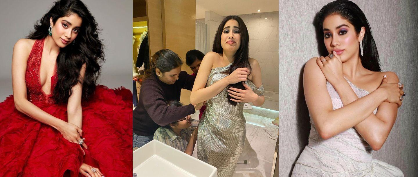 jhanvi kapoor share before and after pictures, photoshoot struggles, jhanvi kapoor