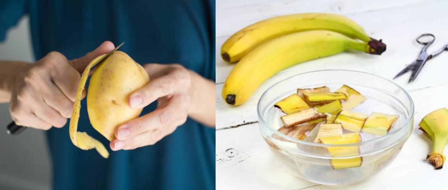 आलू और केले का छिलका के फायदे, potato and banana peel health benefits
