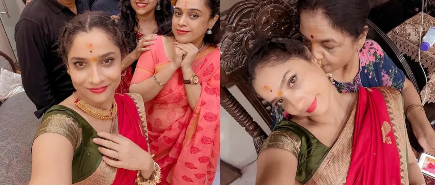 शादी की तैयारियों के बीच अंकिता लोखंडे ने घर पर रखवाई पूजा, शेयर की फैमिली के साथ तस्वीरें