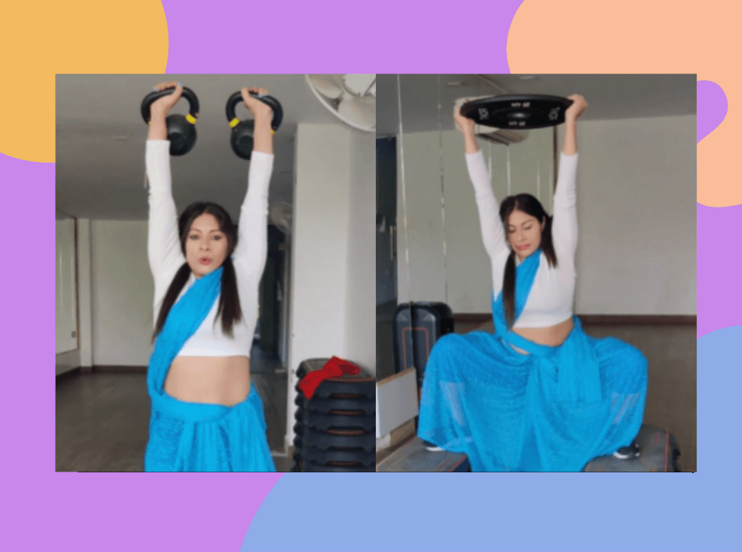 Workout In Saree